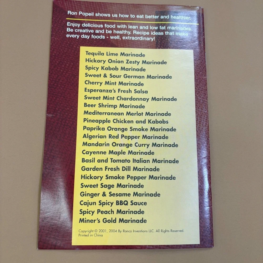Ron Popeil Ronco Showtime Rotisserie BBQ Manual Recipe Marinade Diet Booklet Set